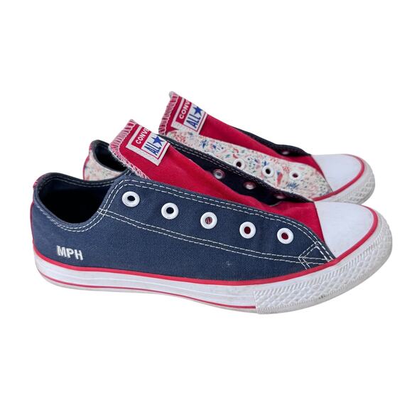 Converse x Noe & Zoe Berlin Floral MPH Sneakers Blue/ Multicolor Womens Size 4 - Picture 2 of 10